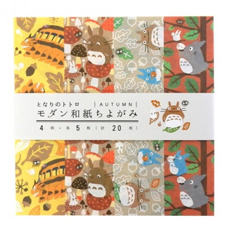 Postcards and Letter papers - Chiyogami Paper Autumn - My Neighbor Totoro
