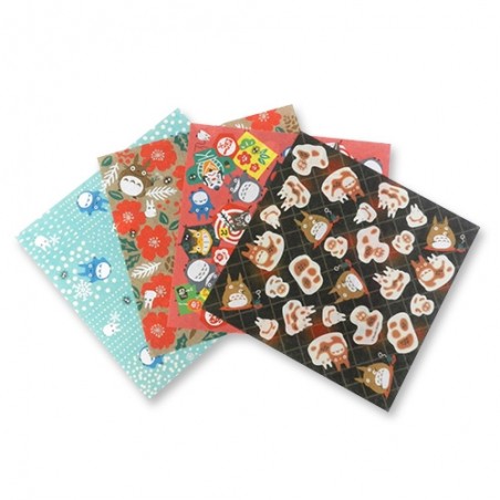Cartes postales et Papier à lettres - Papier Chiyogami Hiver - Mon Voisin Totoro