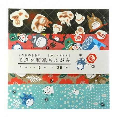 Cartes postales et Papier à lettres - Papier Chiyogami Hiver - Mon Voisin Totoro
