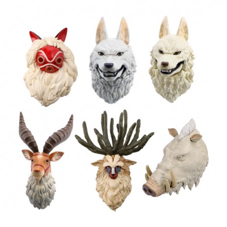 Figurines - Collection of 6 Assorted 3D Character Magnet -Princess Mononoke