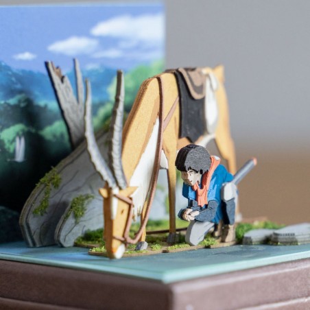 Arts and crafts - Paper Craft Ashitaka et Yakul - Princess Mononoke