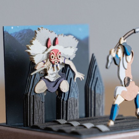 Loisirs créatifs - Diorama papier San au combat - Princesse Mononoké