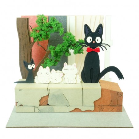 Loisirs créatifs - Diorama papier Jiji et chatons - Kiki la petite sorcière