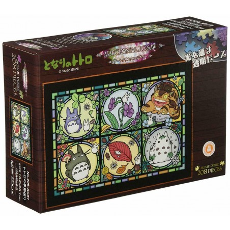 Puzzle - Puzzle Vitrail 208P Toutes les saisons - Mon Voisin Totoro