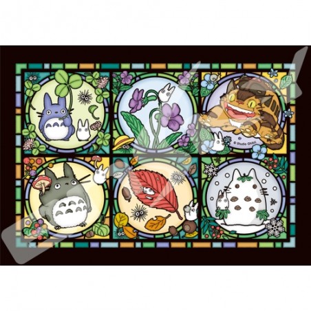 Jigsaw Puzzle - Stained glass Puzzle 208P All seasons - My Neighbor Totoro