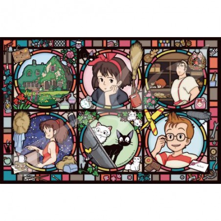 Jigsaw Puzzle - Puzzle Stained Glass 1000P Characters - Kiki’s Delivery Service