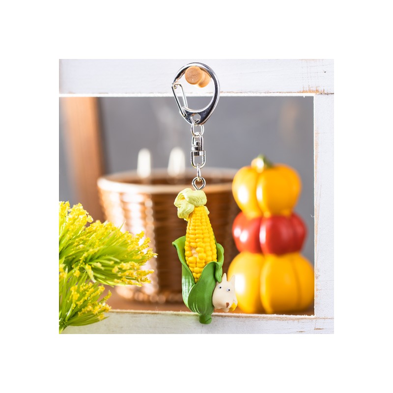 Keychains - Keychain Soot Sprite in corn with Totoro - My Neighbor Totoro