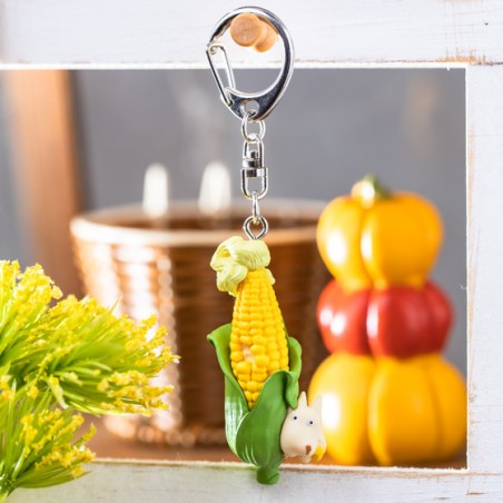 Keychains - Keychain Soot Sprite in corn with Totoro - My Neighbor Totoro