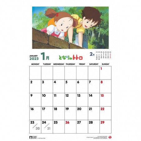 Schedule diaries and Calendars - Totoro Calendar 2023