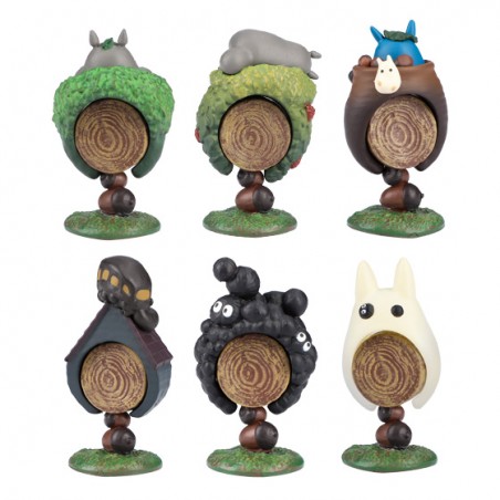 Figurines - Pose Collection Totoro Assortiment de 6 Bagues - Mon Voisin Totoro