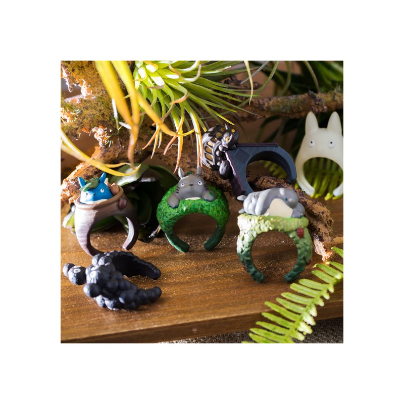 Figurines - Pose Collection Totoro Assortiment de 6 Bagues - Mon Voisin Totoro