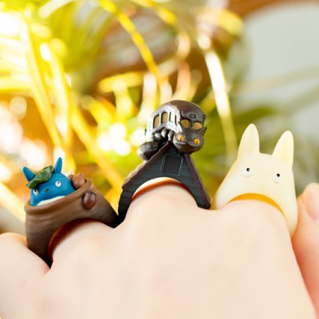 Figurines - Pose Collection Totoro Assortiment de 6 Bagues - Mon Voisin Totoro