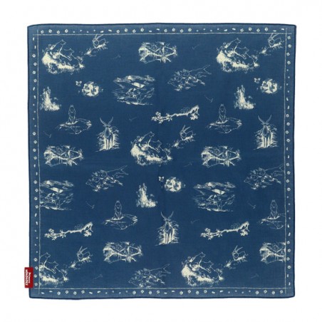 Textile - Bandana Vivre ensemble bleu - Princesse Mononoké