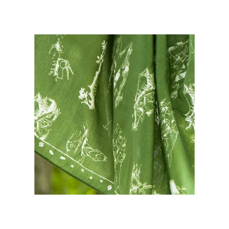 Textile - Bandana Vivre ensemble vert - Princesse Mononoké