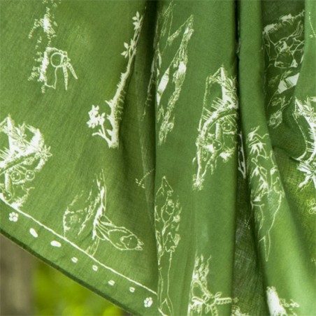 Textile - Bandana Vivre ensemble vert - Princesse Mononoké