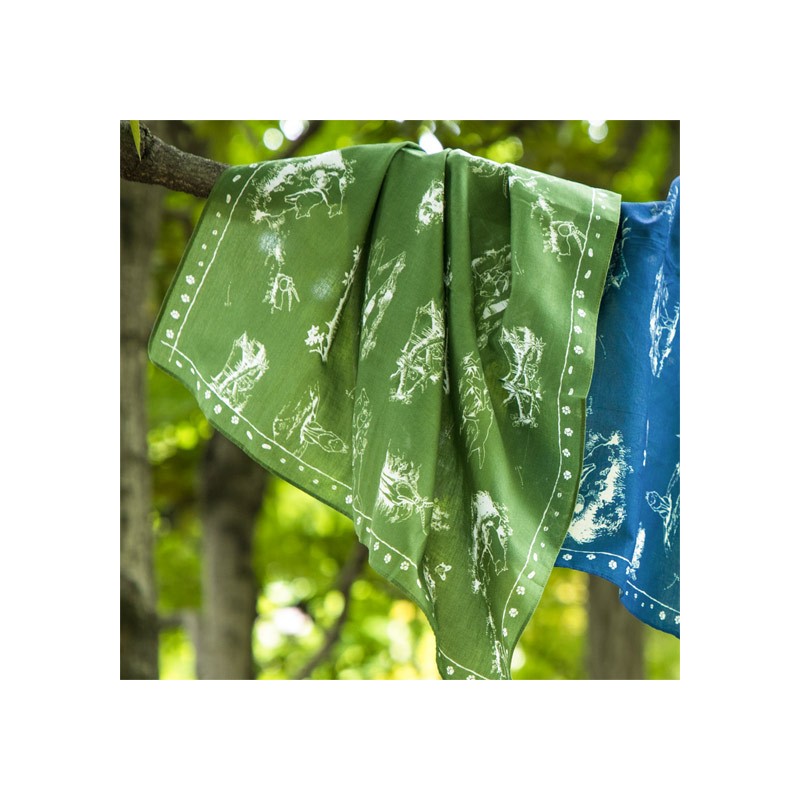 Textile - Bandana Vivre ensemble vert - Princesse Mononoké