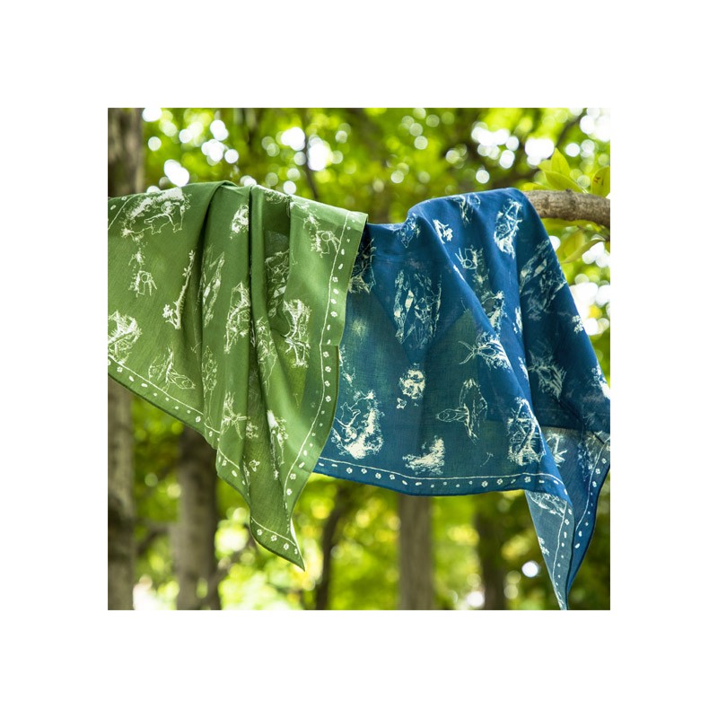Textile - Bandana Vivre ensemble vert - Princesse Mononoké