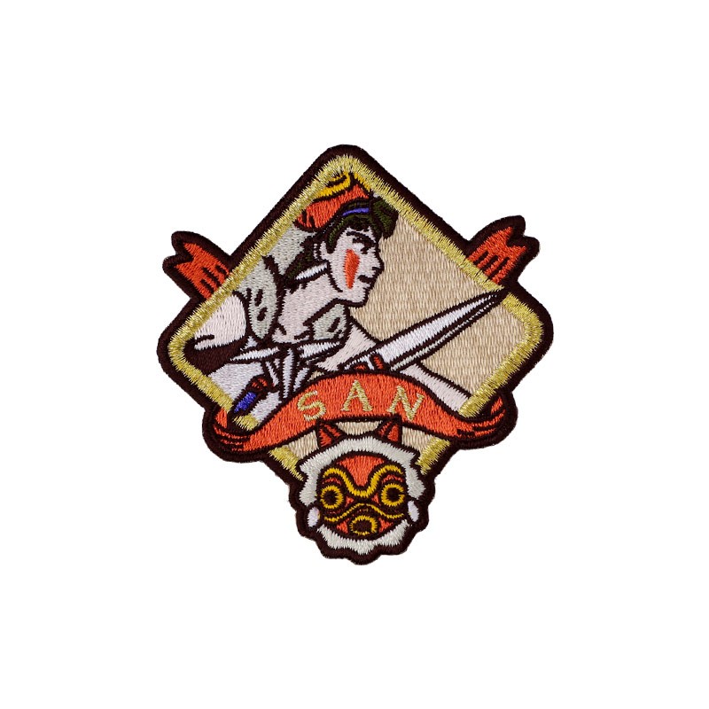 Badges - Badge broderie autocollant San - Princesse Mononoké