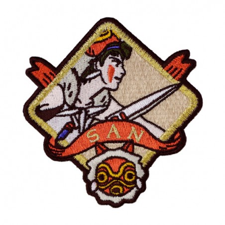 Badges - Badge broderie autocollant San - Princesse Mononoké