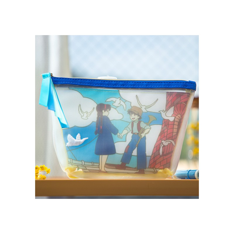 Accessoires - Pochette transparente brodée - Le Château dans le ciel