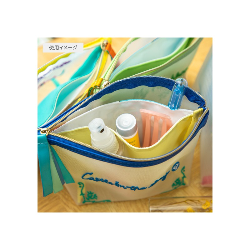 Accessoires - Pochette transparente brodée - Le Château dans le ciel