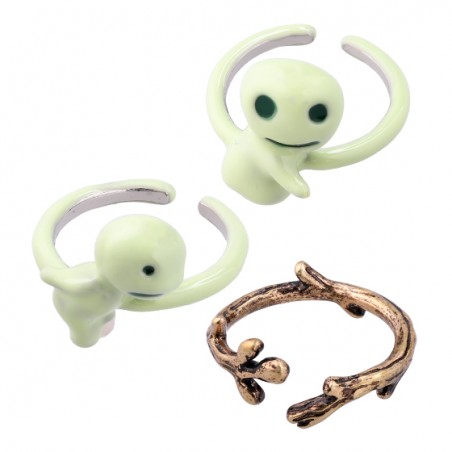 Jewellery - Three Ring set Kodama - Princess Mononoke