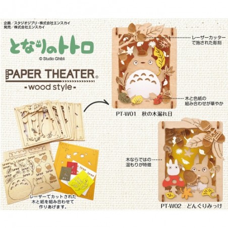 Paper Theater Wood Style Silhouette Big Totoro - My Neighbor Totoro