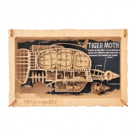 Arts and crafts - Paper Theater Wood Style Tiger Moth - Castle in the Sky