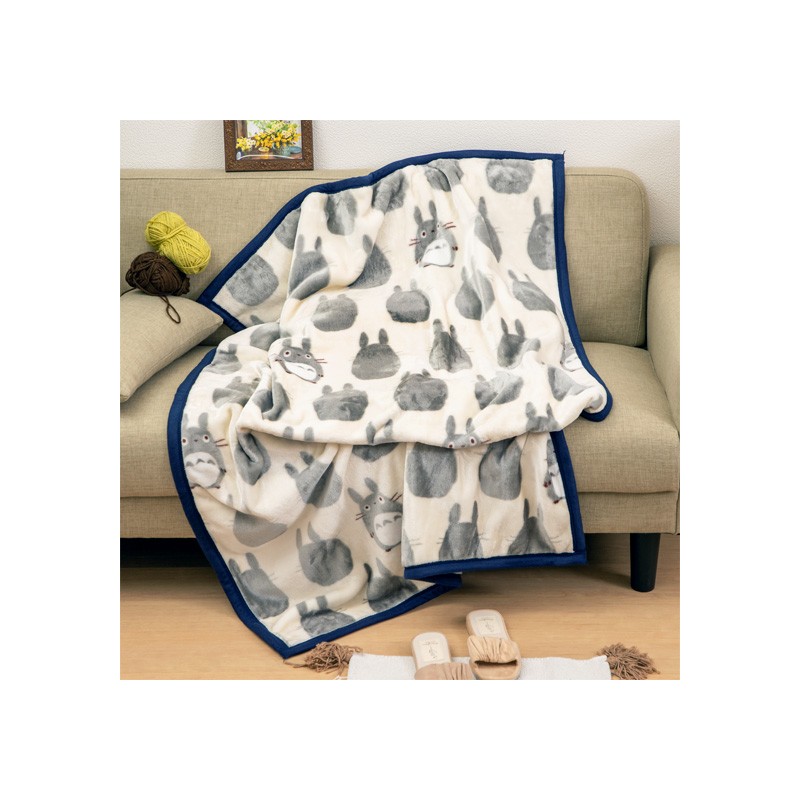 Linge de maison - Couverture Silhouette Totoro Gris 100x140 cm - Mon Voisin Totoro