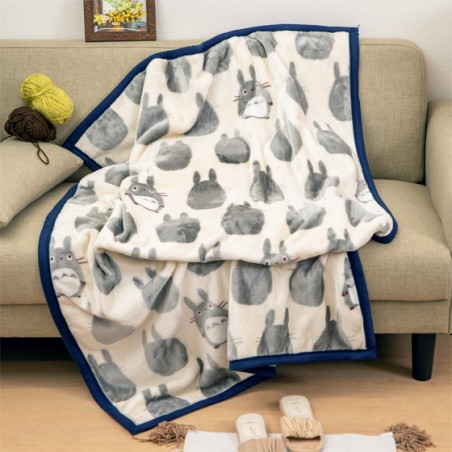 Household linen - Blanket Big Totoro Silhouette 100x140 cm - My Neighbor Totoro