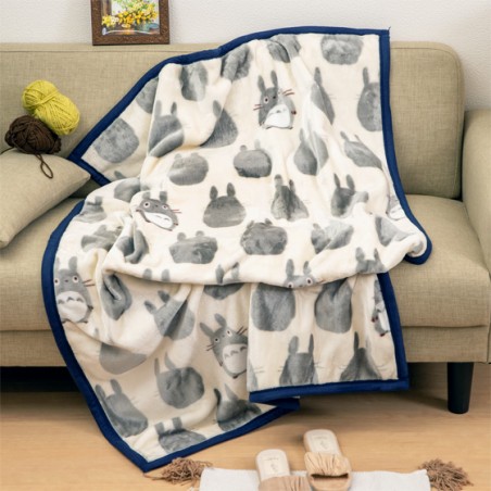 Linge de maison - Couverture Silhouette Totoro Gris 100x140 cm - Mon Voisin Totoro