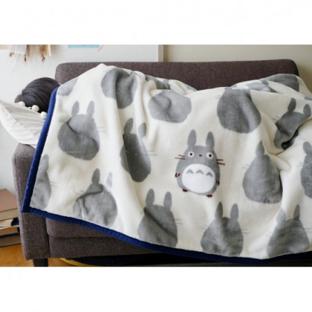 Household linen - Blanket Big Totoro Silhouette 100x140 cm - My Neighbor Totoro
