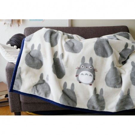 Linge de maison - Couverture Silhouette Totoro Gris 100x140 cm - Mon Voisin Totoro