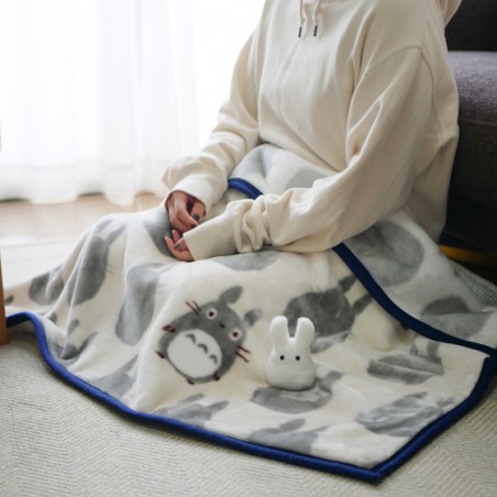 Household linen - Plaid Big Totoro Silhouette 70x100 cm - My Neighbor Totoro