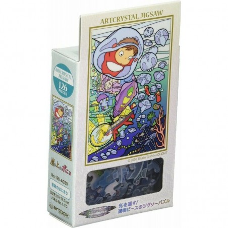 Jigsaw Puzzle - Stained glass Puzzle 126P Ponyo under the sea - Ponyo on the Cliff
