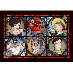 Stained glass Puzzle 208P Characters gallery - Porco Rosso