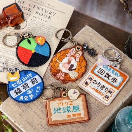 Keychains - Embroidery Keychain Bus Stop - My Neighbor Totoro