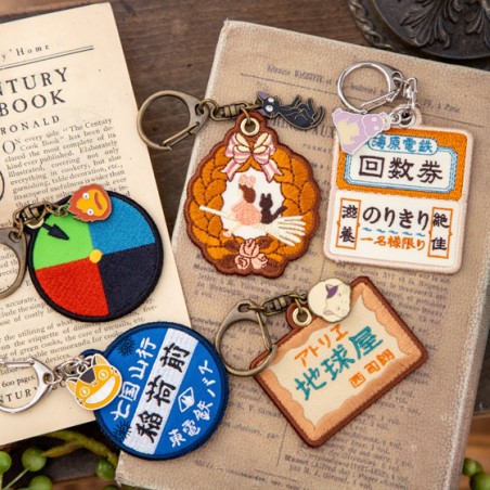 Keychains - Embroidery Keychain Bus Stop - My Neighbor Totoro