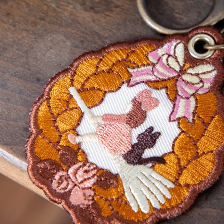 Keychains - Embroidery Keychain Wreath of bread - Kiki's Delivery Service