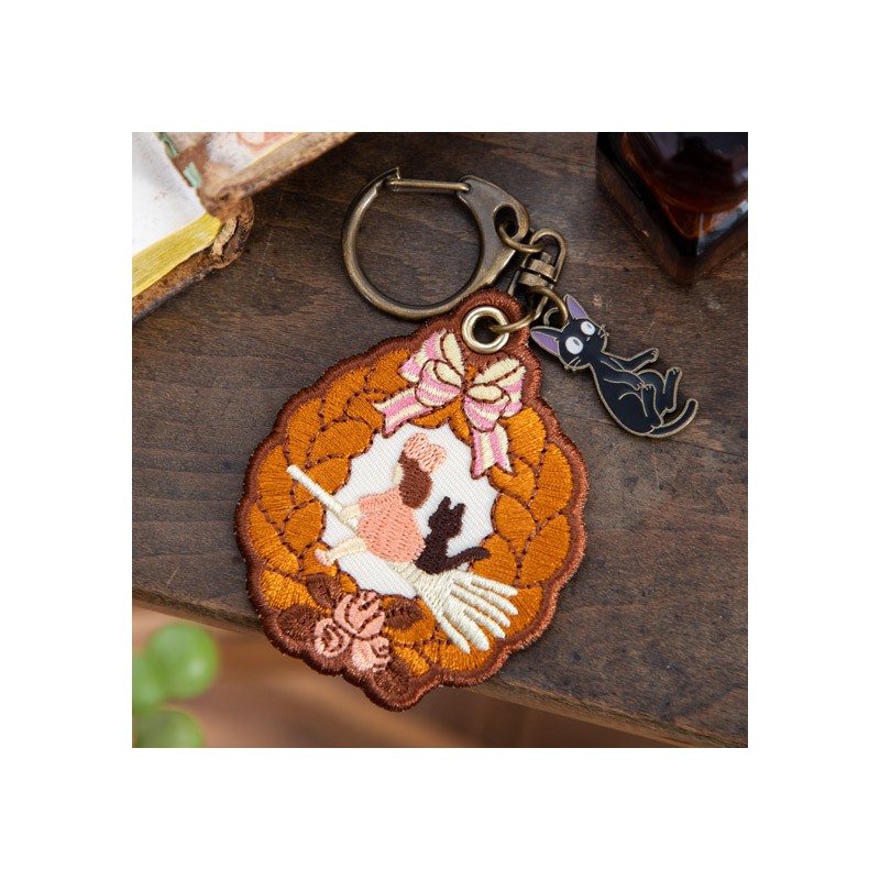 Porte-Clés - Porte-Clés broderie Couronne de pain - Kiki la petite sorcière