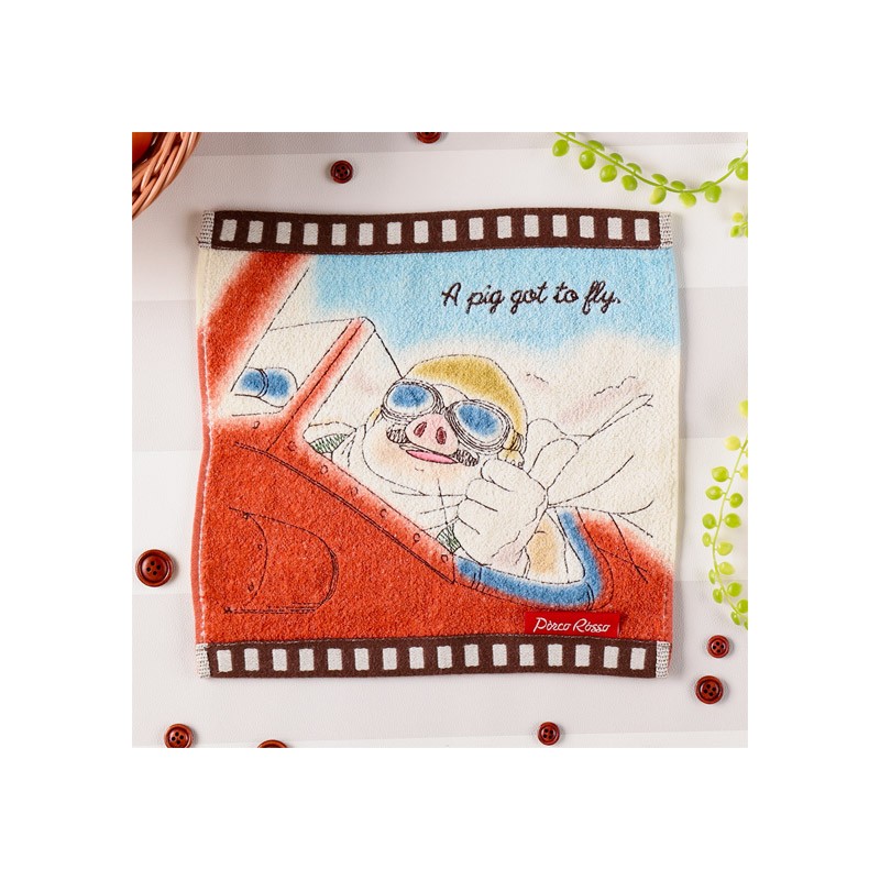 Household linen - Mini Towel Celluloid Marco’s seaplane - Porco Rosso