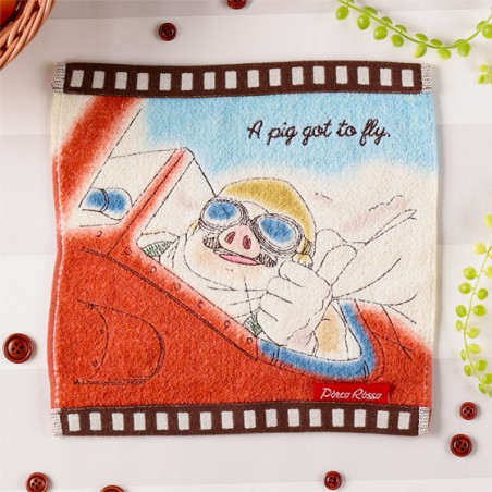 Household linen - Mini Towel Celluloid Marco’s seaplane - Porco Rosso