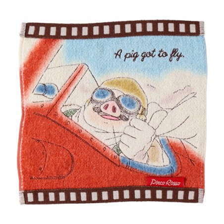 Household linen - Mini Towel Celluloid Marco’s seaplane - Porco Rosso