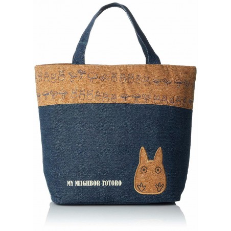 Picnic - Lunch Bag cork & denim style - My Neighbor Totoro