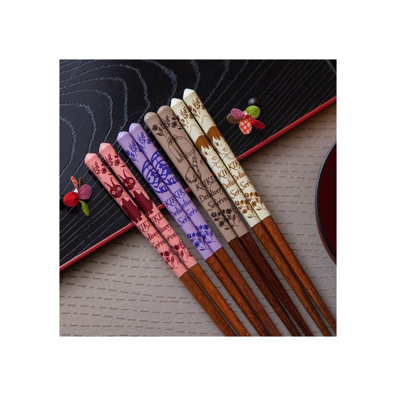 Baguettes - Baguettes laquées 21cm Esquisses Jaune - Kiki la petite sorcière