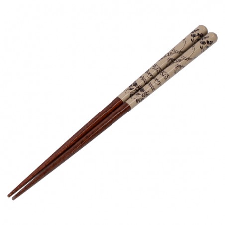 Chopsticks - Lacquered Chopsticks 21cm Sketches Brown - Kiki’s Delivery Service