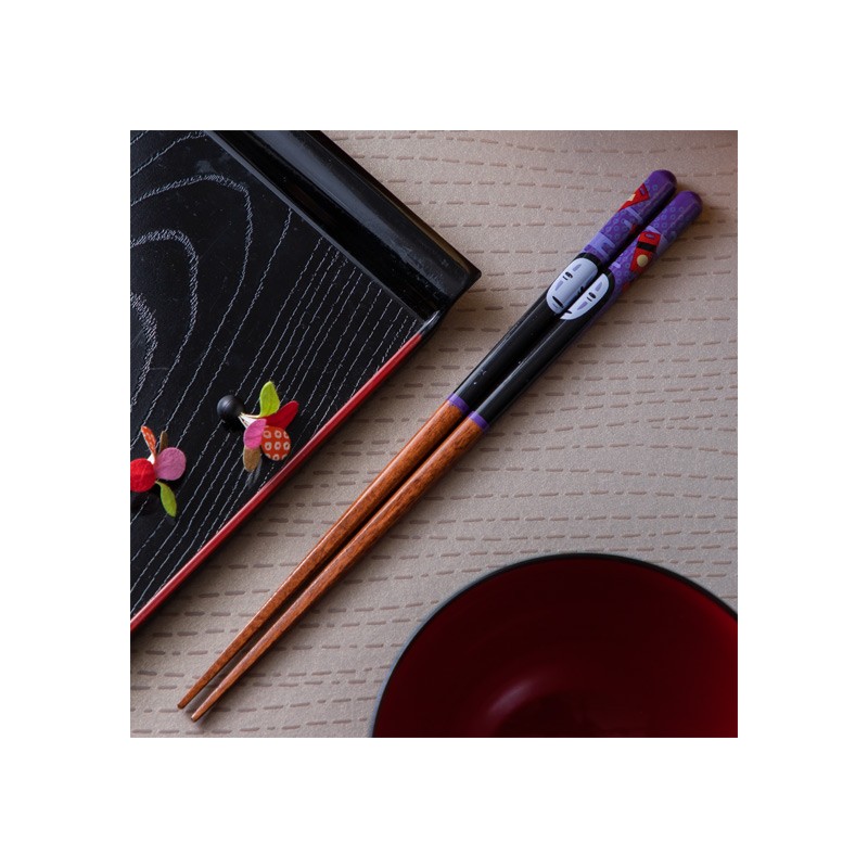 Chopsticks - Lacquered Chopsticks 21cm No Face & Lantern - Spirited Away