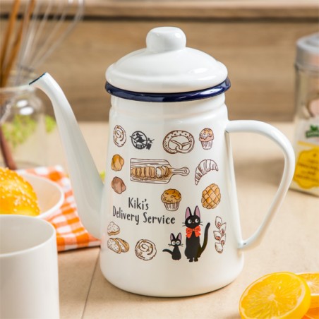 Kitchen and tableware - Enamel Tea Pot Viennese pastries 1,1l - Kiki's Delivery Service