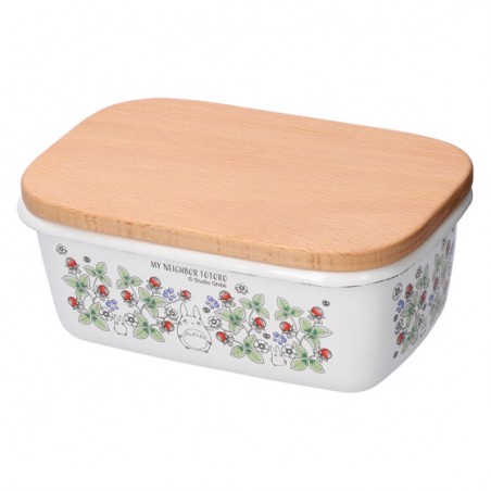 Kitchen and tableware - Enamel butter dish with wooden lid Soot Sprites 500ml - My Neighbor T