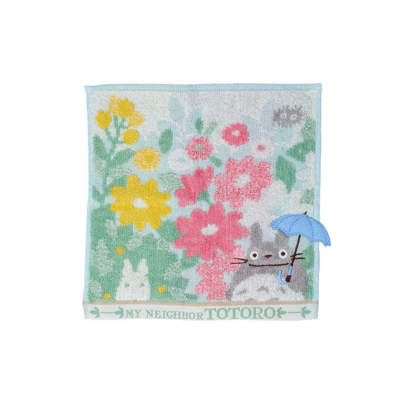 Linge de maison - Mini Serviette Totoro Champs de Fleurs 25x25 cm - Mon Voisin Totoro